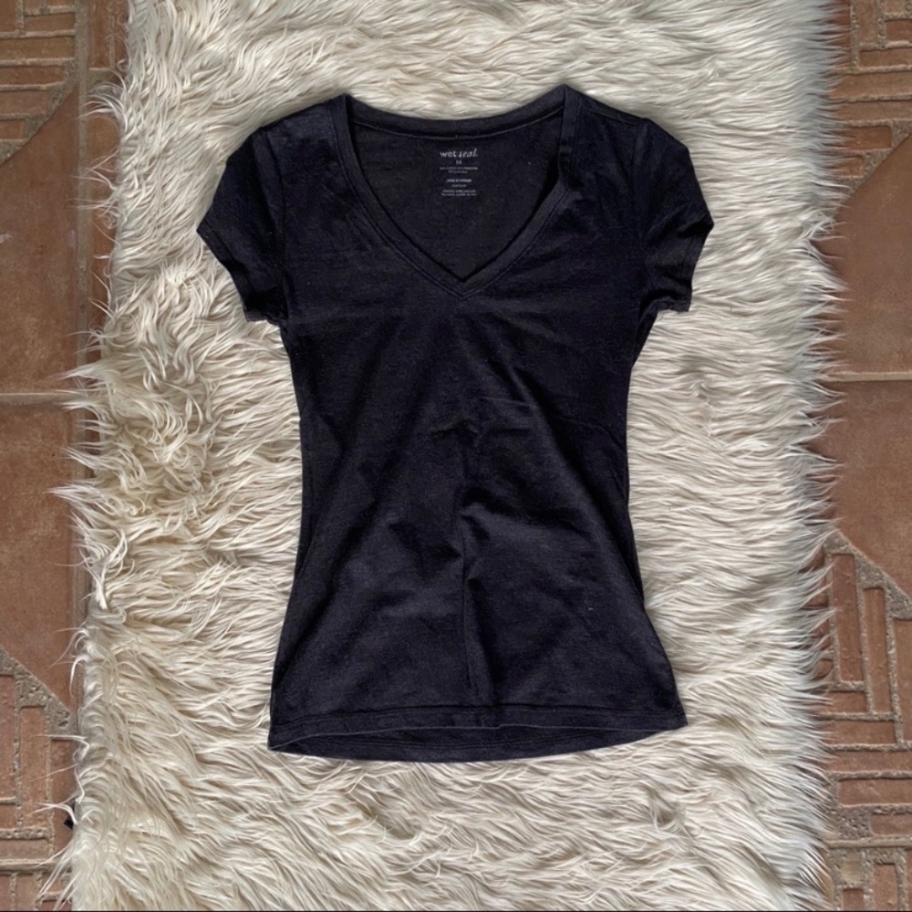 | ADD ON ONLY Grey Basic Vee Neck Tee |